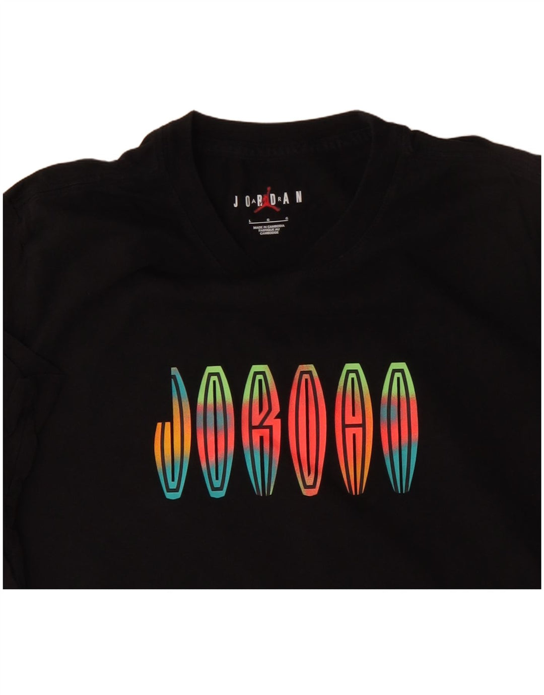 Męski T-shirt z grafiką JORDAN, duży, czarny, bawełniany