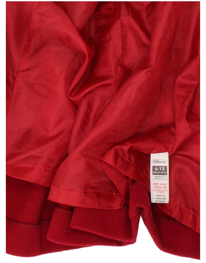 ST. BERNARD Płaszcz dla dziewczynki 6-9 miesięcy Burgundowa wełniana