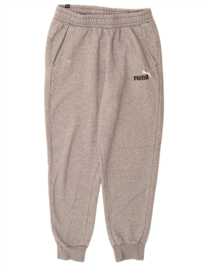 PUMA Mens Tracksuit Trousers Joggers Medium  Grey Cotton