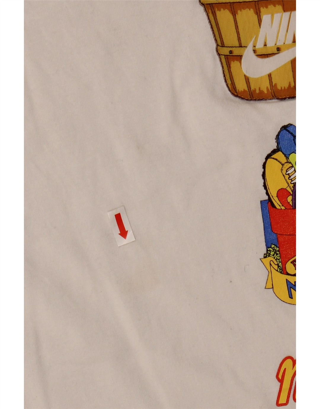 Męski T-shirt z grafiką Nike, mały, biały, bawełniany