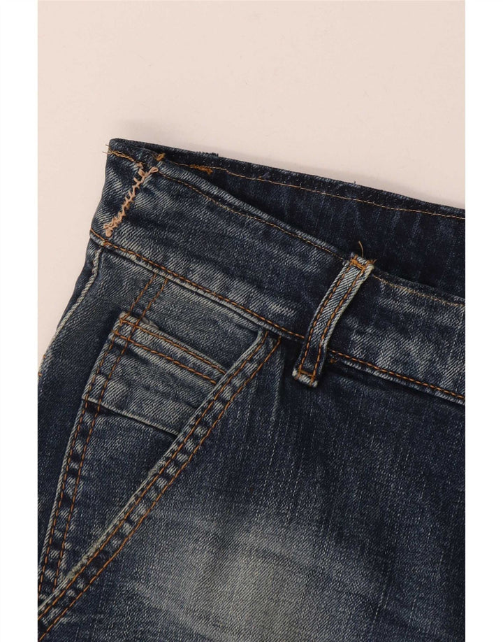 Męskie jeansy Zara Crop Distressed W32 L24 Niebieskie