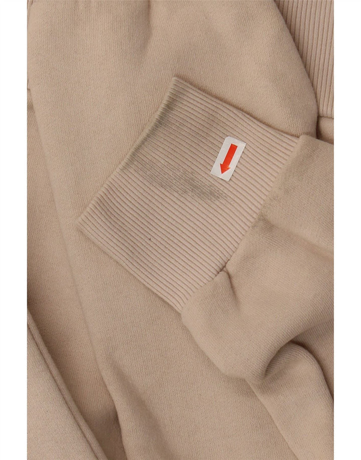 Damski sweter z kapturem i grafiką SUPERDRY UK 8 Small, beżowy, bawełniany