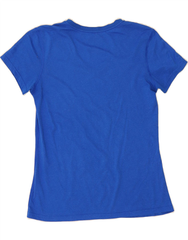 Damska koszulka NIKE Dri Fit o regularnym kroju, UK 12, średni niebieski poliester
