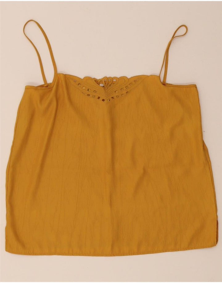 Vintage damski top na ramiączkach IT 42 średni żółty