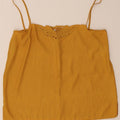 Vintage damski top na ramiączkach IT 42 średni żółty