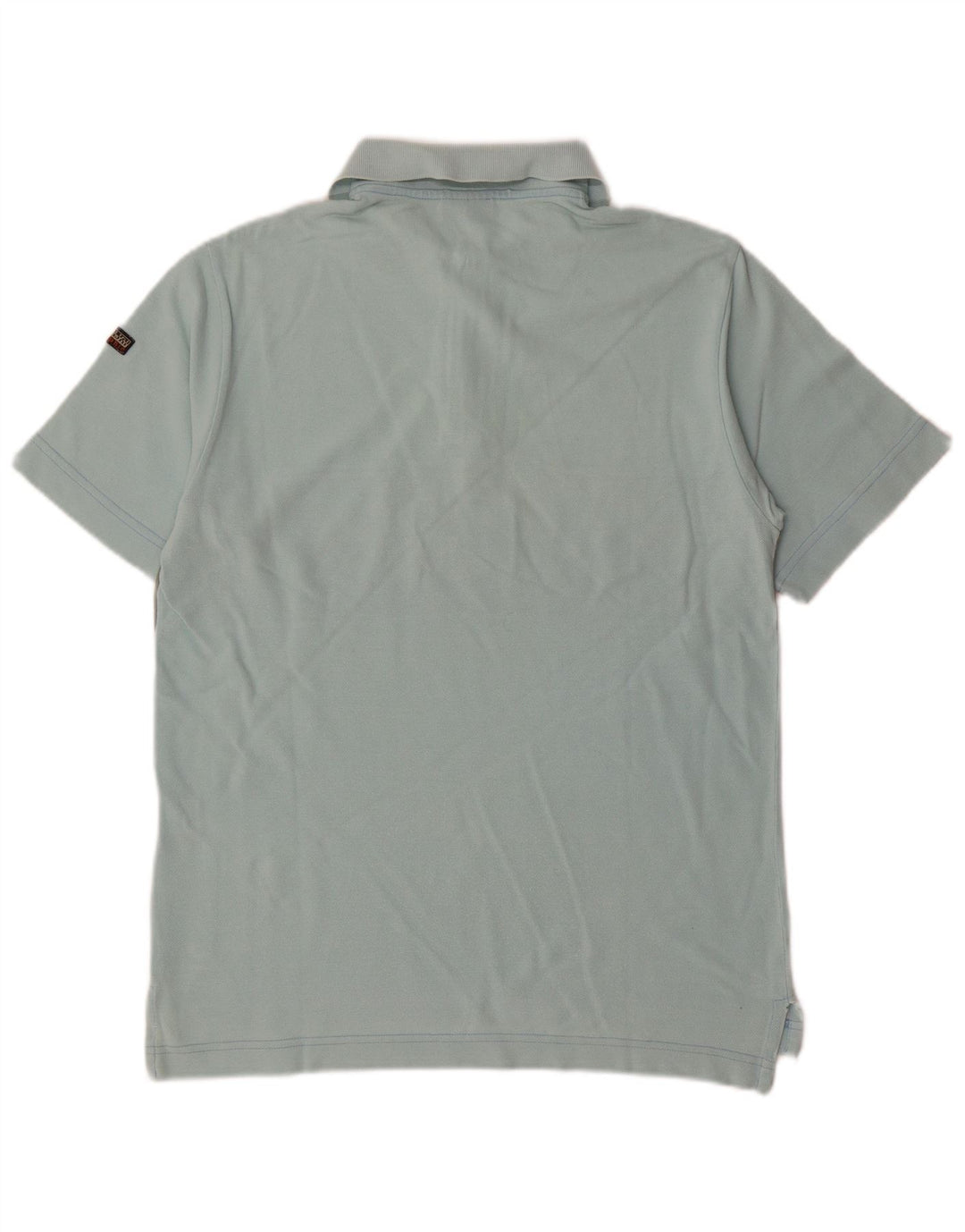 Męska koszulka polo NAPAPIJRI Geographic, mała, niebieska, bawełniana w bloki kolorów