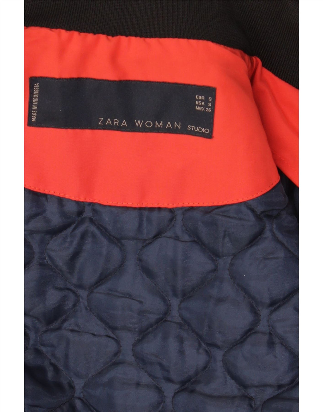 Damska pikowana kurtka Zara UK 10, mała, granatowa