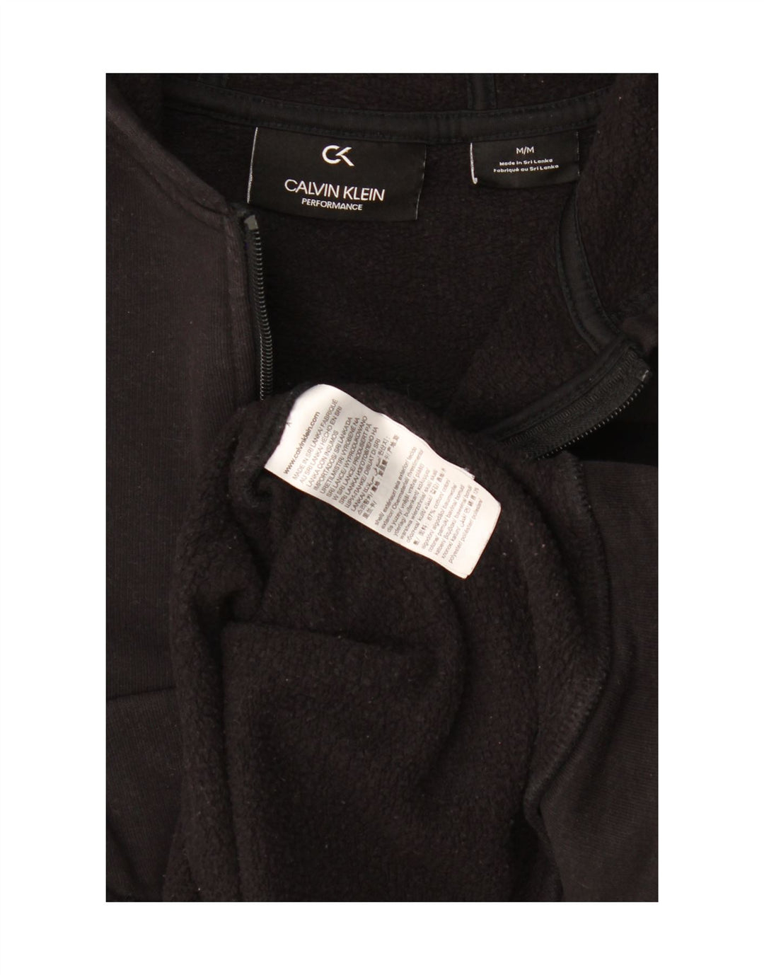 Damski sweter z kapturem i zamkiem Calvin Klein UK 14, średni czarny