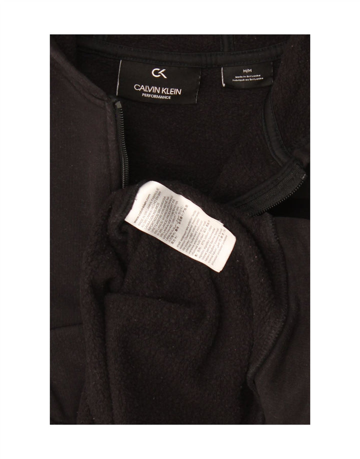 Damski sweter z kapturem i zamkiem Calvin Klein UK 14, średni czarny