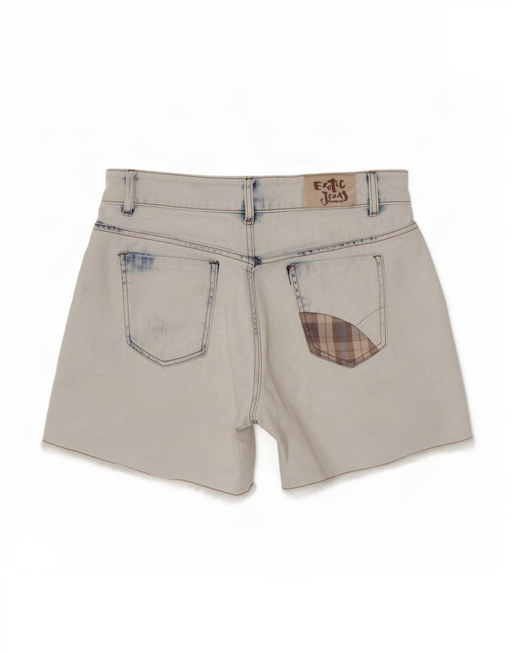 Damskie spodenki jeansowe Desigual W28 w kolorze średnioniebieskim, patchworkowa bawełna