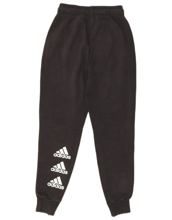 Damskie spodnie dresowe Adidas Graphic Joggers UK 0/2 XS Czarna bawełna
