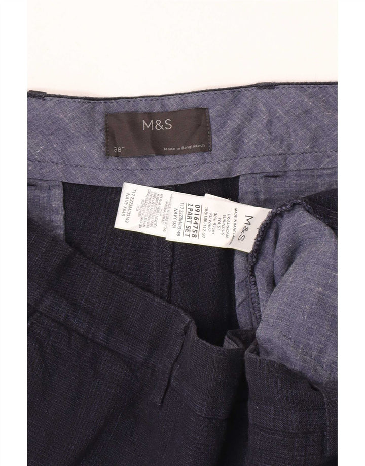 Męskie spodenki Chino Marks & Spencer W38 XL, granatowe, bawełniane