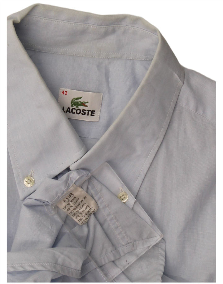 Koszula męska z krótkim rękawem Lacoste, rozmiar 43, duża, niebieska, bawełniana