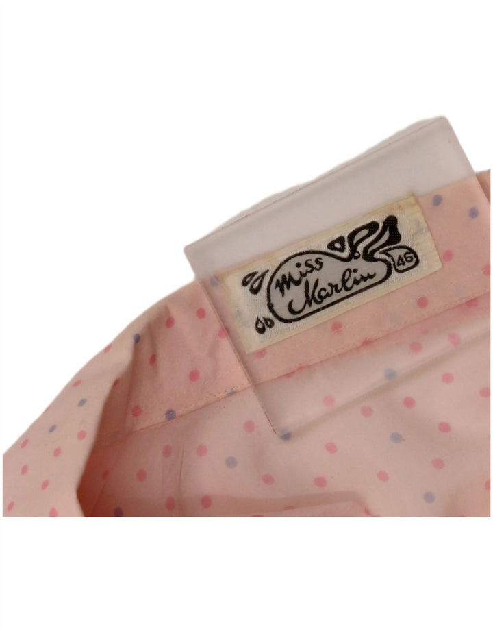 Damska bluzka koszulowa VINTAGE IT 46 duża różowa w cętki