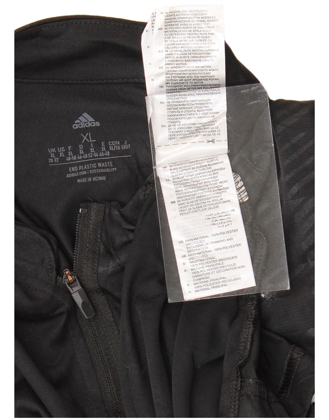 Damska koszulka ADIDAS Aeroready z zamkiem i długim rękawem, UK 20/22 XL, czarna