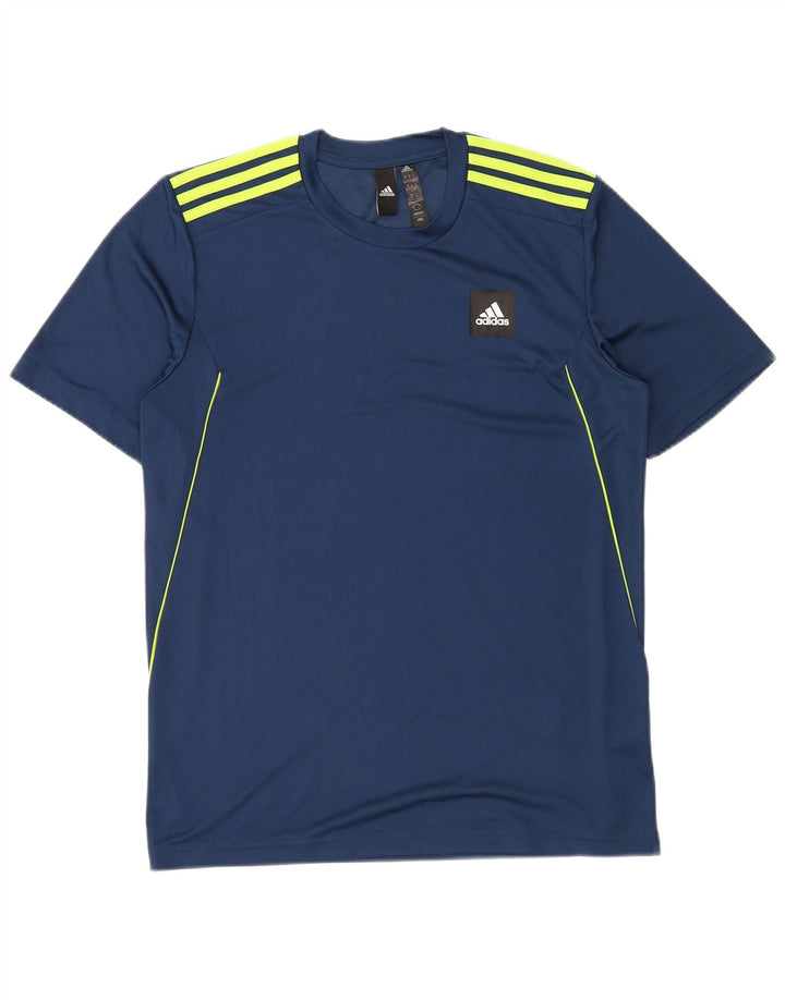 Koszulka męska Adidas Aeroready Top, mała, granatowa, z poliestru