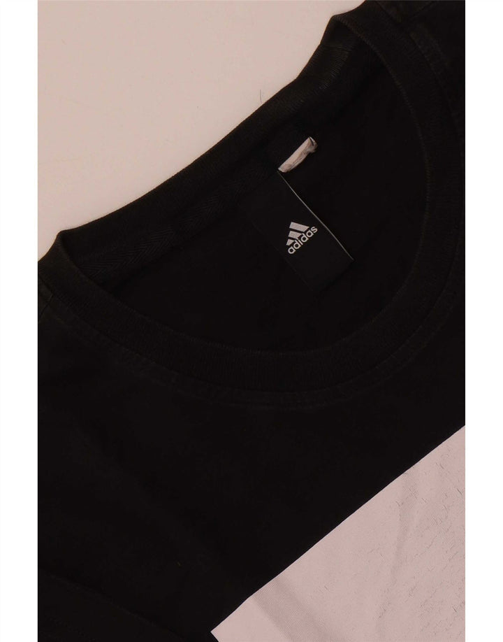 Męska koszulka z grafiką Adidas, mała, czarna