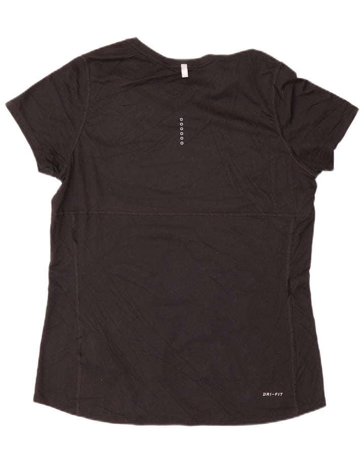 Damska koszulka do biegania Nike Dri Fit Top UK 16, duży, czarny poliester