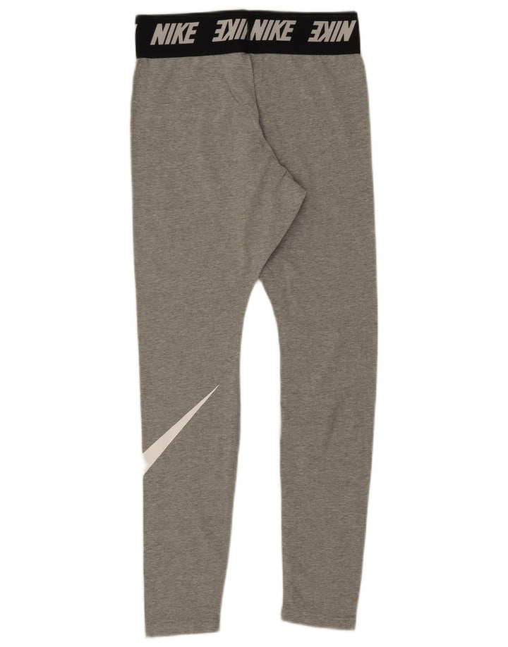 Damskie legginsy Nike Graphic UK 10, bawełna w kolorze średniej szarości
