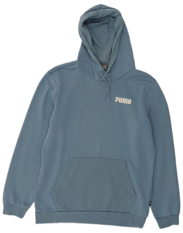 Męski sweter z kapturem Puma, mały, niebieski, bawełniany