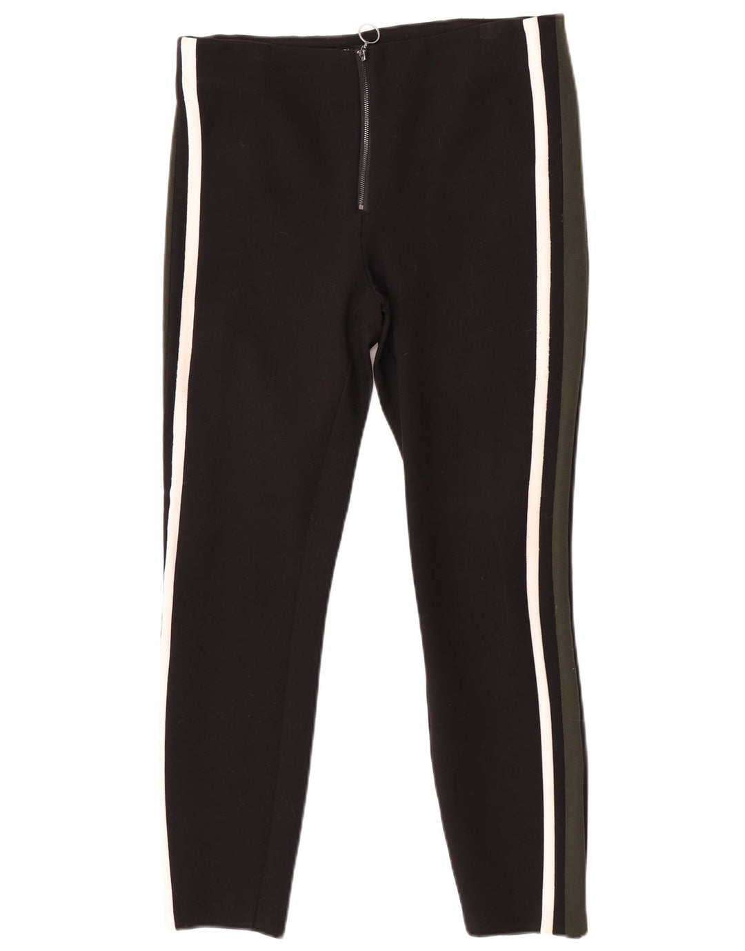 Damskie legginsy Zara Trafaluc UK 14, duży, czarny poliester z blokami kolorów