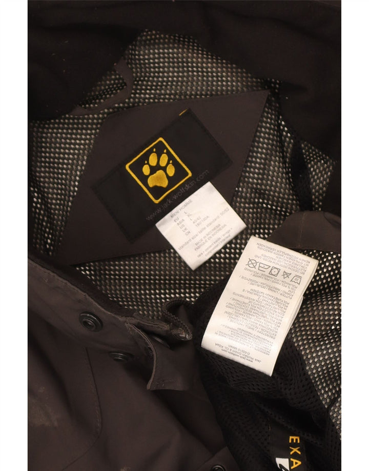 Męska kurtka przeciwdeszczowa Jack Wolfskin UK 40/42, duża, szary poliamid