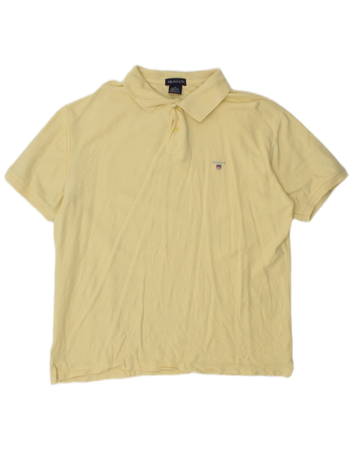 Męska koszulka polo Gant XL, żółta, bawełniana