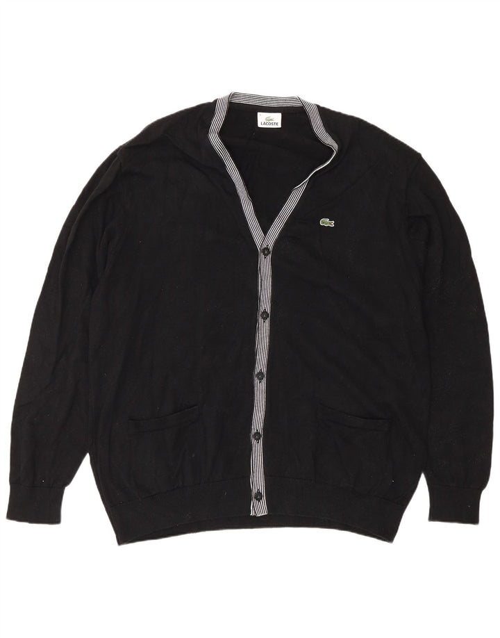 Lacoste Męski sweter rozpinany Rozmiar 8 2XL Czarna bawełna