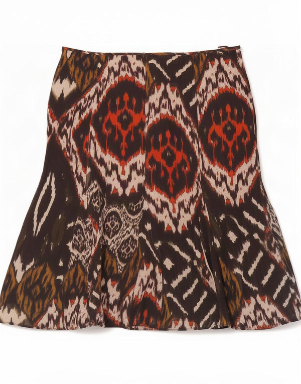 Marks & Spencer Damska spódnica midi UK 18 XL W38 Czarna Ikat Poliester