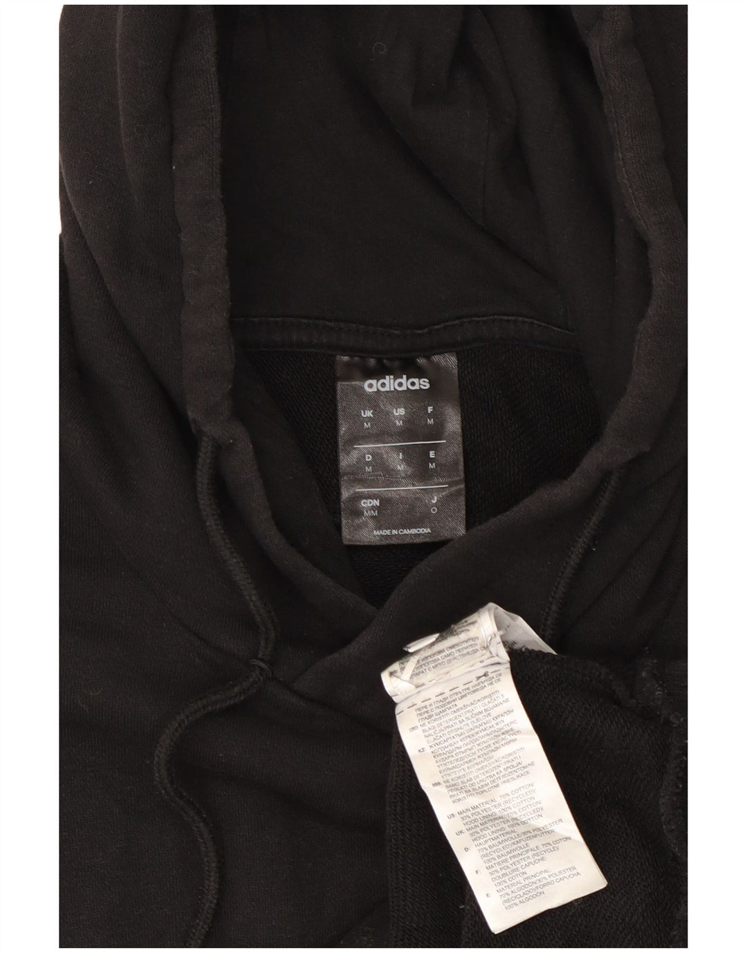 Męska bluza z kapturem Adidas Graphic, średnia czarna, bawełniana