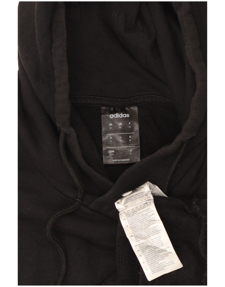 Męska bluza z kapturem Adidas Graphic, średnia czarna, bawełniana