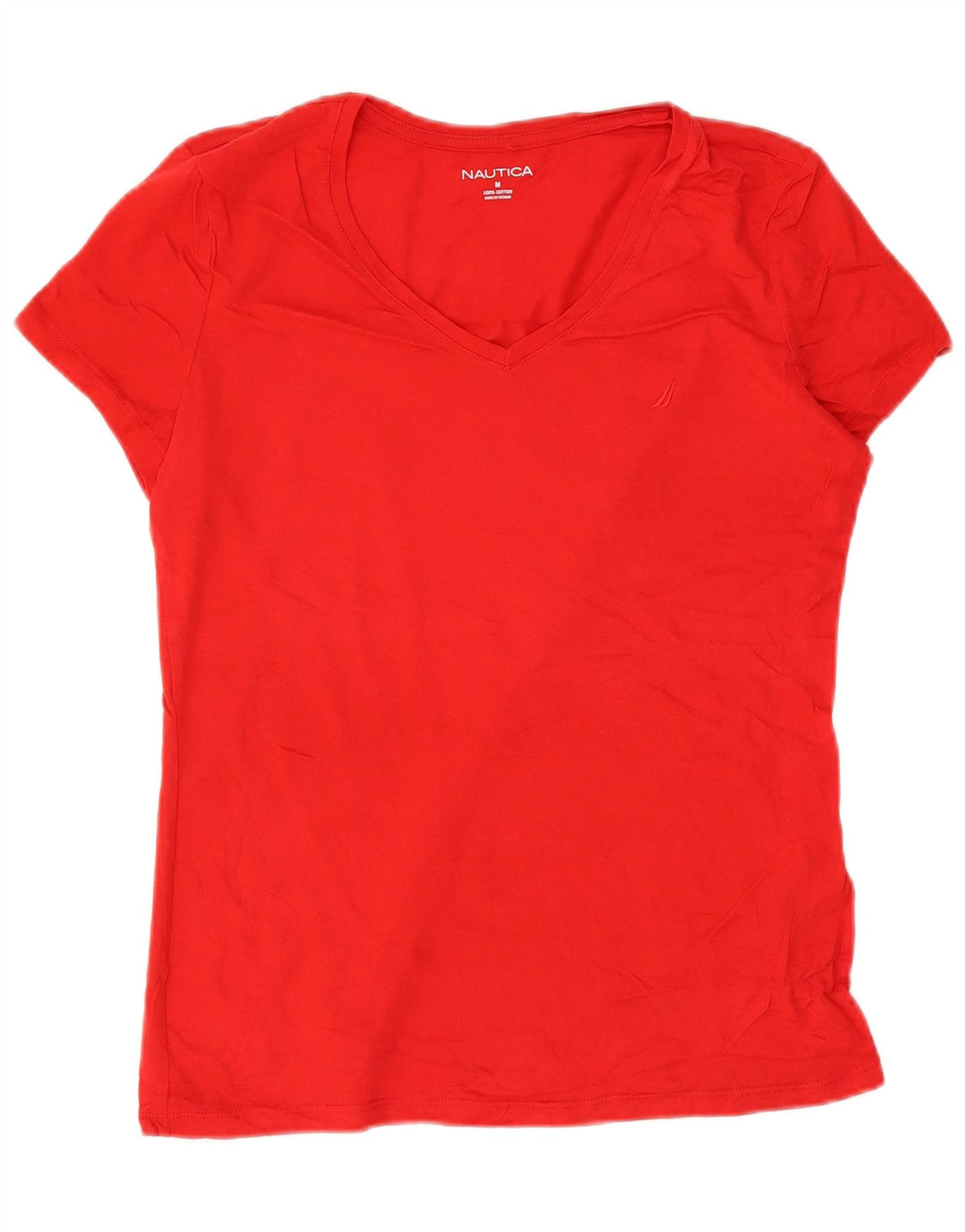 T-shirt damski NAUTICA Top UK 14, średni czerwony, bawełniany