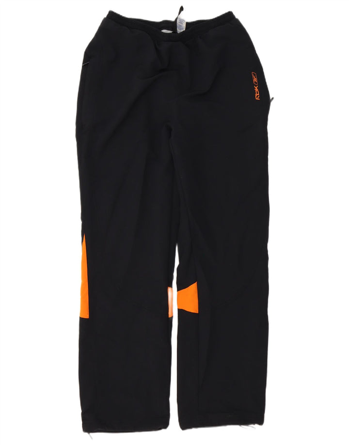 Męskie spodnie dresowe Reebok, duże, czarne, z blokami kolorów, z poliestru