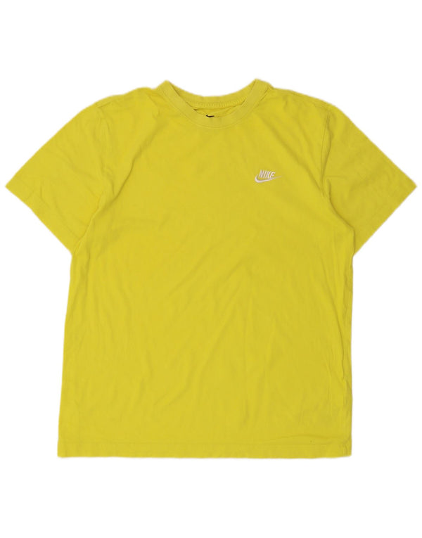 Nike Mens T-Shirt Top Medium Yellow Cotton