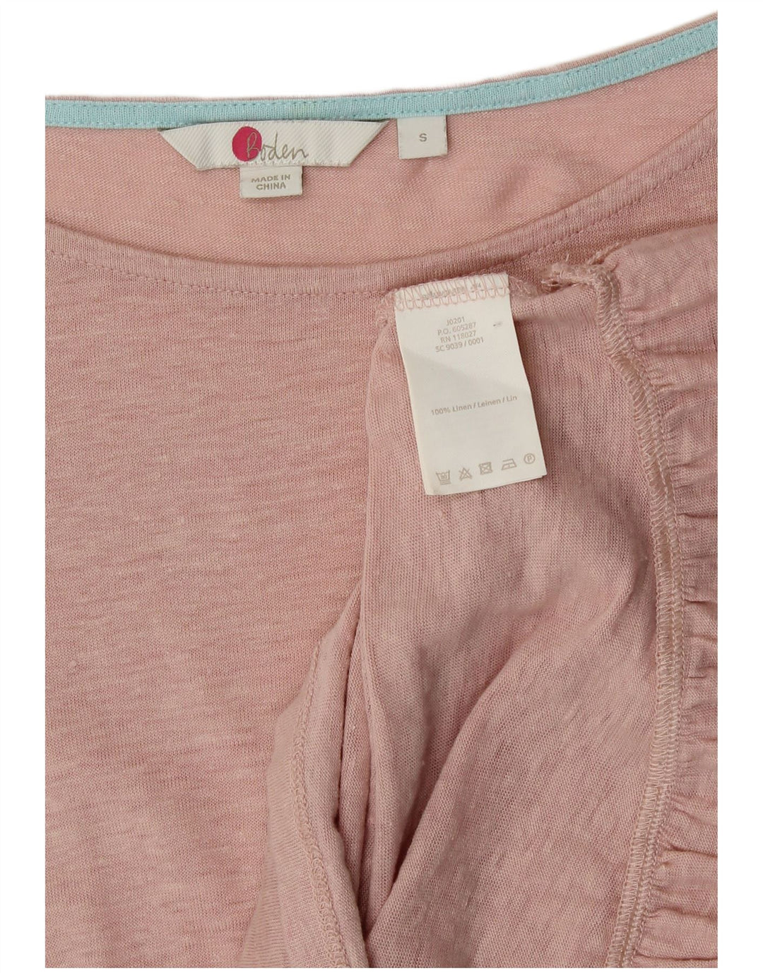 Damska bluzka z rękawem 3/4 Boden UK 8 Small Pink Linen
