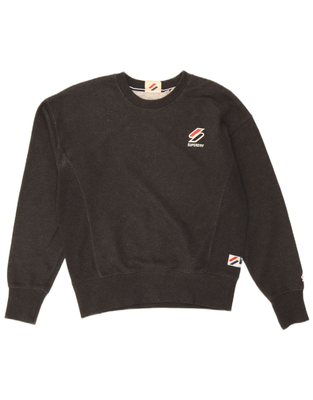 Damski sweter oversize Superdry UK 10, mały, czarny, bawełniany