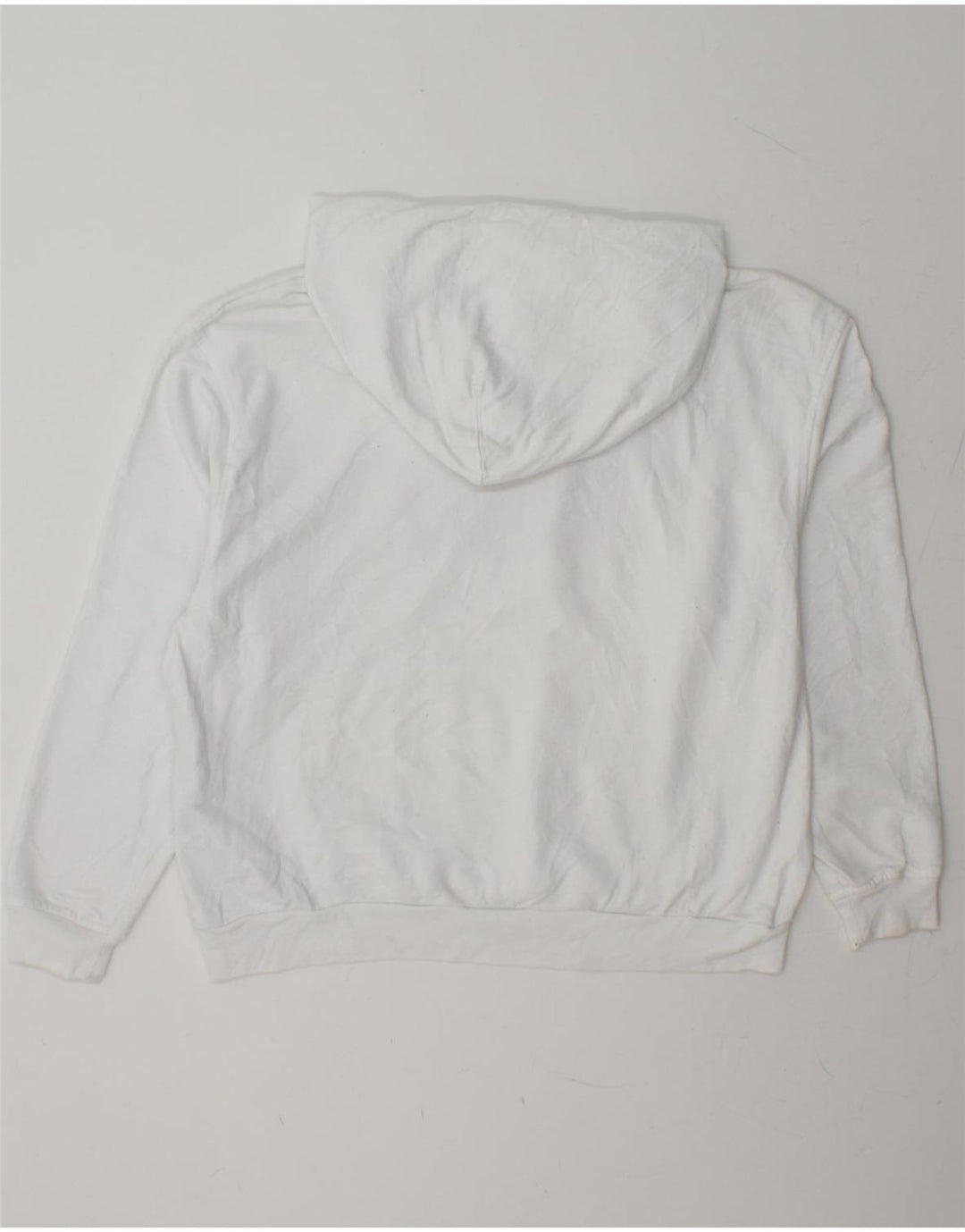 LEVI'S Womens Graphic Oversized Hoodie Jumper UK 14 Medium White Cotton Vintage Levi's and Second-Hand Levi's from Messina Hembry 