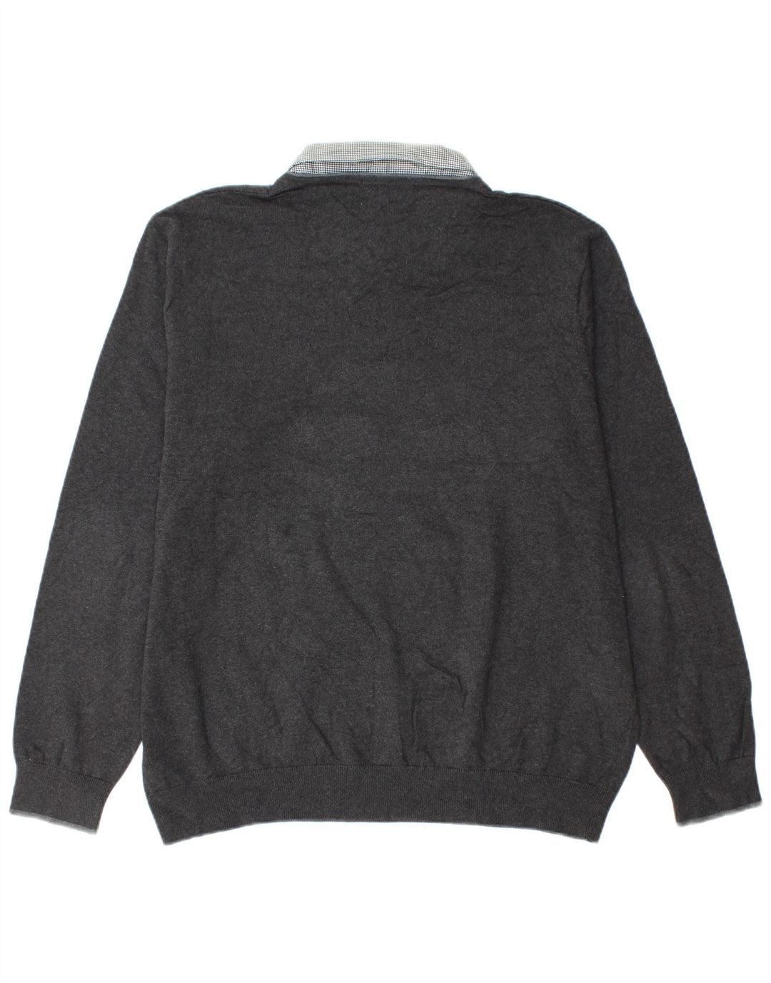 Marks & Spencer Męski sweter z dekoltem w kształcie litery V, XL, szary, bawełniany