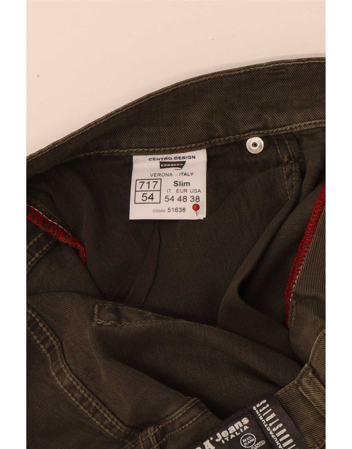 Carrera Męskie 717 Slim Jeans W38 L34 Khaki Bawełna