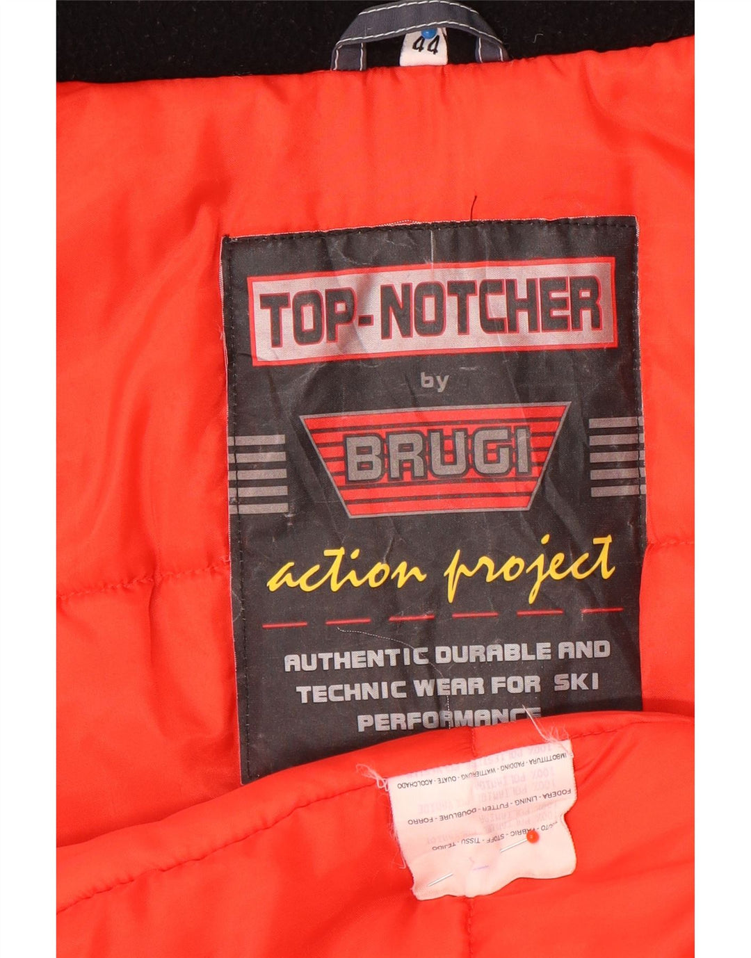 Męska kurtka narciarska Brugi UK 44 2XL Czerwony poliamid z blokami kolorów