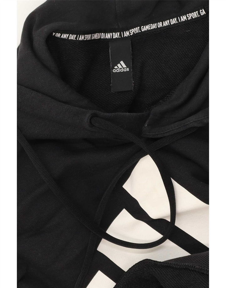 Męska bluza z kapturem Adidas Graphic, średnia czarna