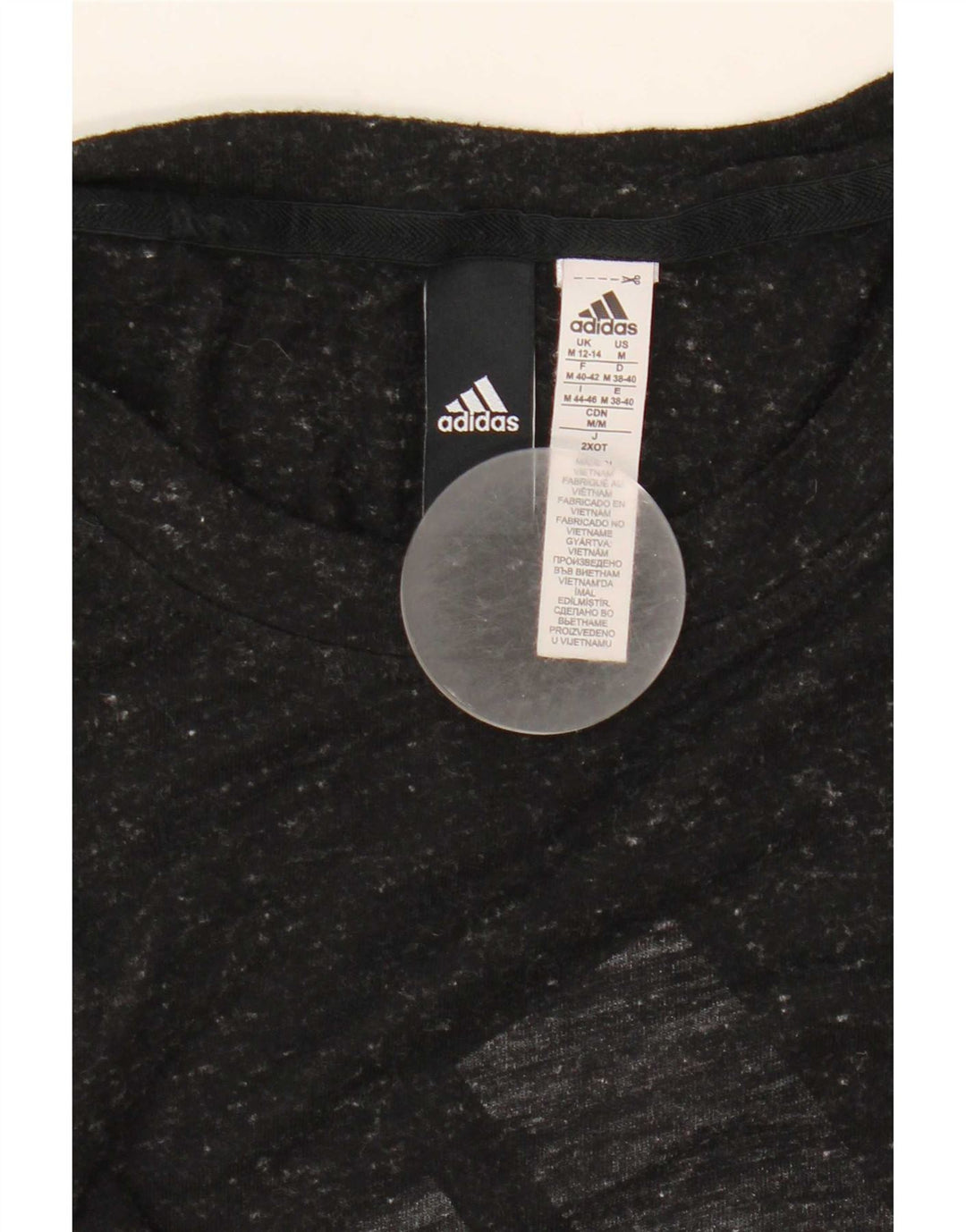 Damska kamizelka graficzna Adidas Top UK 12/14 Średnia czarna nakrapiana