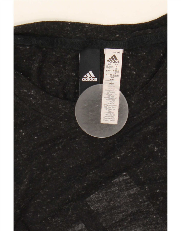 Damska kamizelka graficzna Adidas Top UK 12/14 Średnia czarna nakrapiana