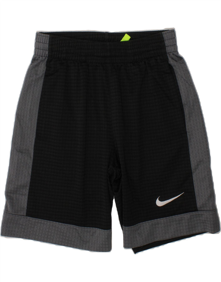 NIKE Boys Sport Shorts 8-9 Years Small Black Colourblock Polyester Vintage Nike and Second-Hand Nike from Messina Hembry 