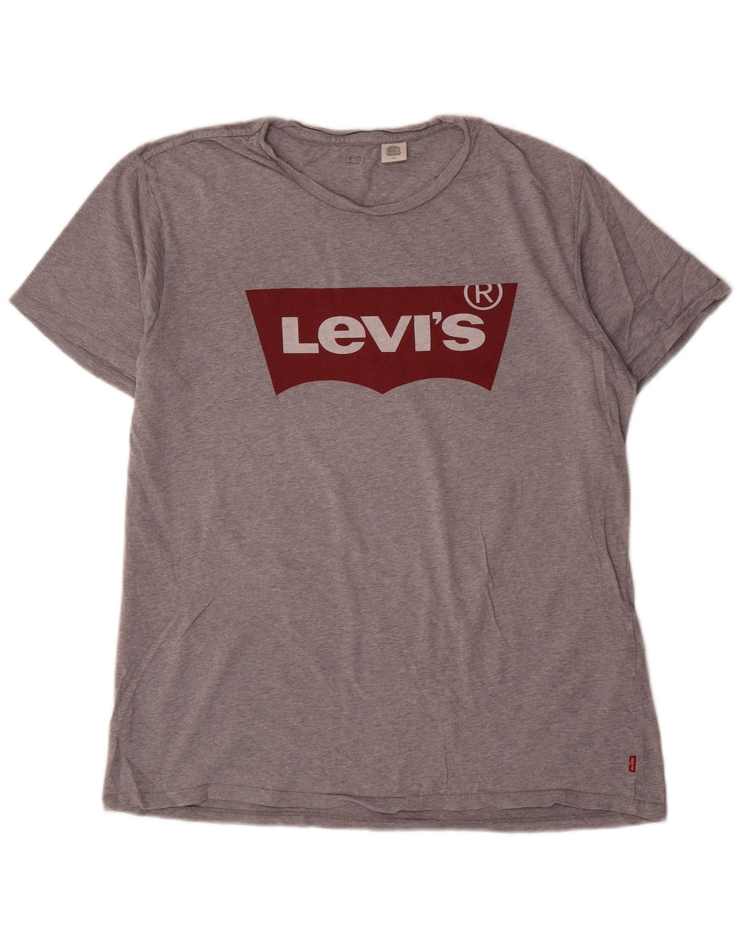 Męski T-shirt z grafiką Levi's, duży, szary, bawełniany