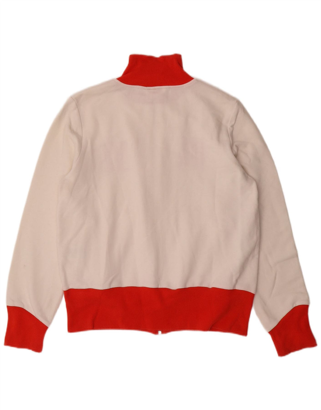 Damska kurtka dresowa PUMA z grafiką UK 16, duża, biała, z blokami kolorów