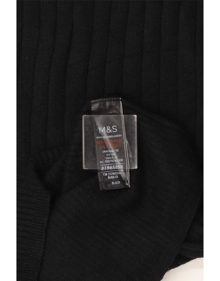 Marks & Spencer Damski sweter z golfem UK 12, średni czarny