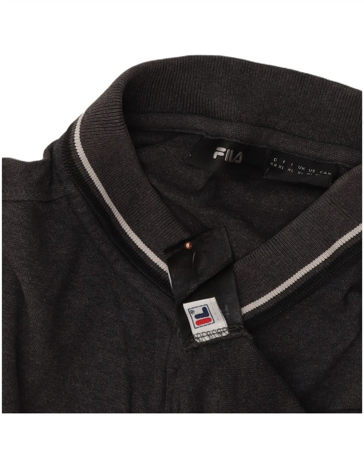 Męska koszulka polo FILA XL, szara, bawełniana