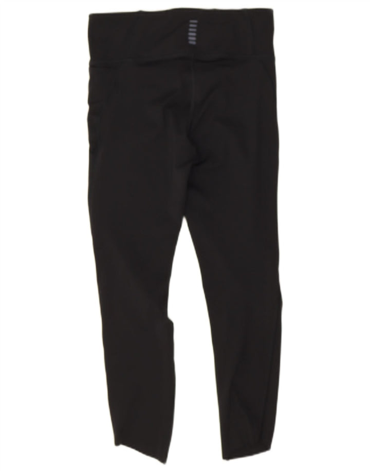 Damskie legginsy Under Armour Heat Gear z abstrakcyjnym wzorem UK 12, średnie czarne