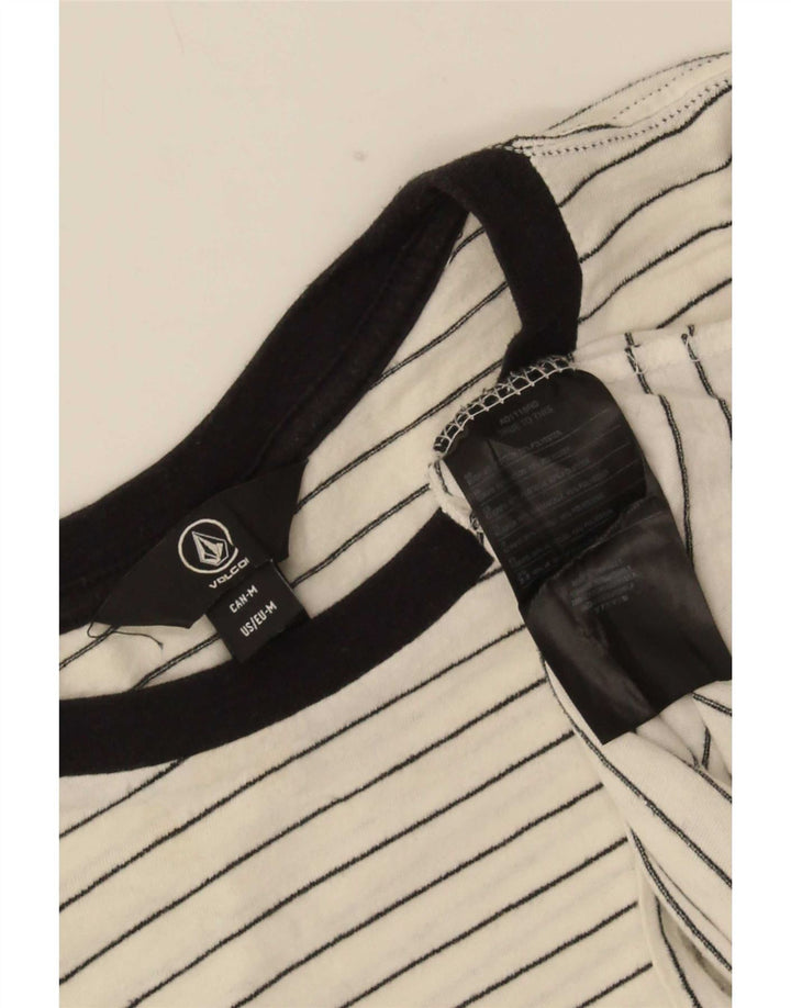 T-shirt męski Volcom, bawełniany, w średnie białe paski